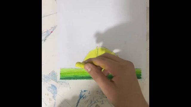 Colouring Sunset With Oil Pastels Completion