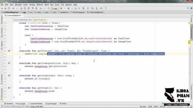 Lập trình Android (Kotlin) - Bài 20: Listview nâng cao - Custom adapter смотреть онлайн