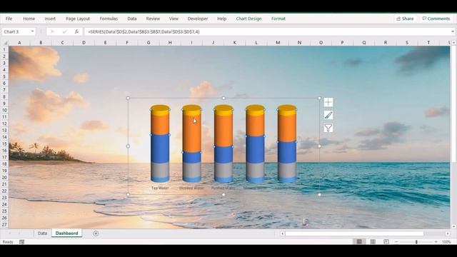 How To Create 3D Cylinder Chart in Excel [Amazing Water Tank Chart in Microsoft Excel] смотреть онлайн