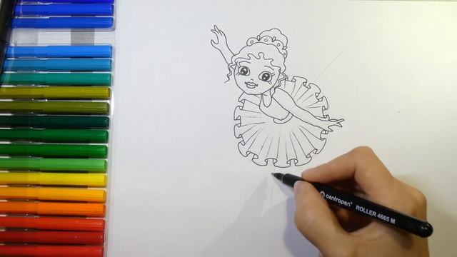 Как нарисовать балерину How to draw a ballerina смотреть онлайн