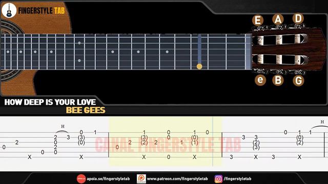 HOW DEEP IS YOUR LOVE - Arranjo Fingerstyle + Tablatura (Cover: Fabio Lima) смотреть онлайн