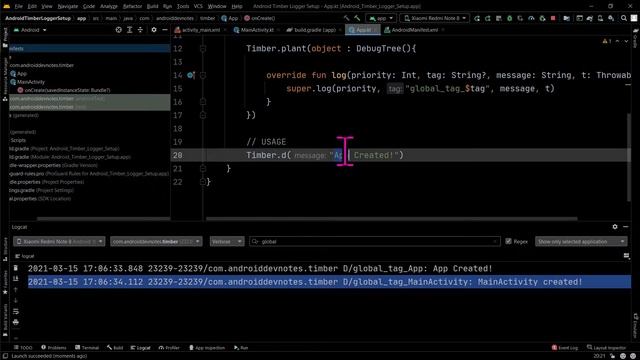 How to customize your Android Timber logger setup to add a global tag and a method name to the logs смотреть онлайн