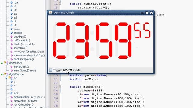 Java Digital Clock смотреть онлайн