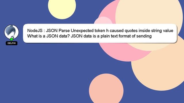 NodeJS : JSON Parse Unexpected token h caused quotes inside string value смотреть онлайн
