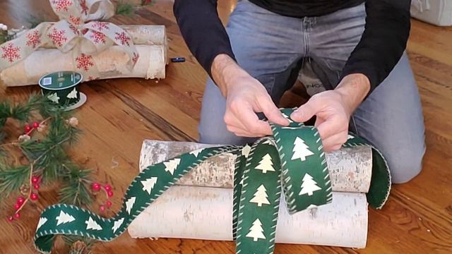 RIBBON WRAPPED BIRCH LOGS смотреть онлайн