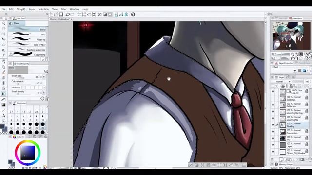 Coloring in Manga Studio - City Window (Part 2-Final) Sound смотреть онлайн