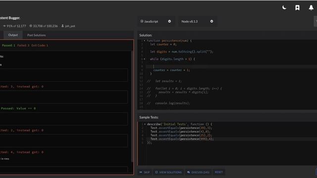 Problem Solving: CodeWars: Persistent Bugger (6KYU) смотреть онлайн