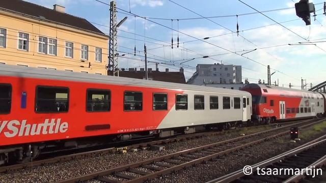 OBB 2070 041-6 mit City Shuttle wagen im Wien Westbahnhof 24-07-2014 смотреть онлайн