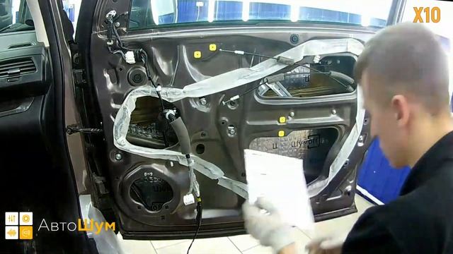 Шумоизоляция дверей Honda CR-V в уровне Премиум. АвтоШум. смотреть онлайн