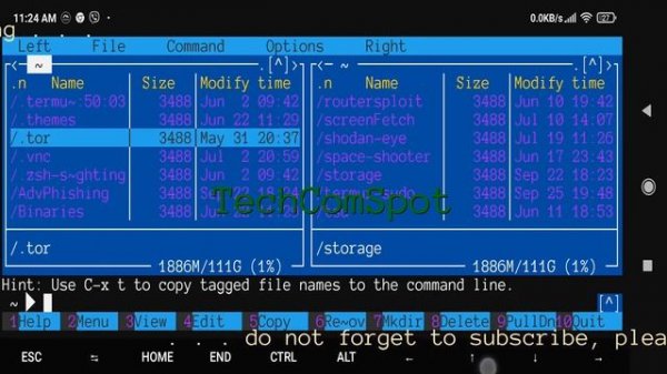 Midnight Commander | File Manager | Install | Termux | Android | No Root | TechComSpot | Free