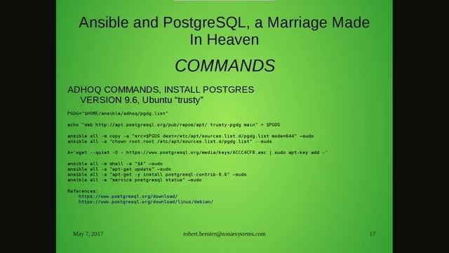 LinuxFest Northwest 2017: Ansible and PostgreSQL, a Marriage Made In Heaven смотреть онлайн