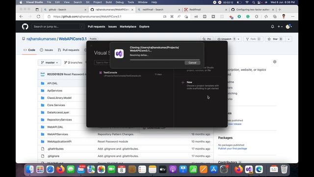 Clone Git Repository into Visual Studio for Mac from Master branch смотреть онлайн