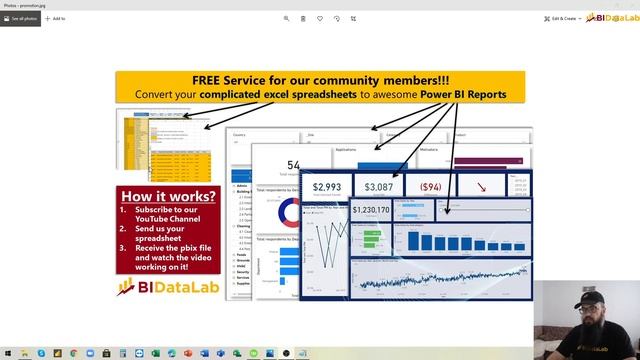 FREE conversion of your excel spreadsheet into an awesome Power BI Report/Dashboard! смотреть онлайн