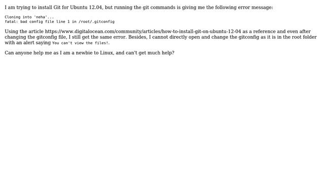 Ubuntu: Fatal error in installing Git смотреть онлайн