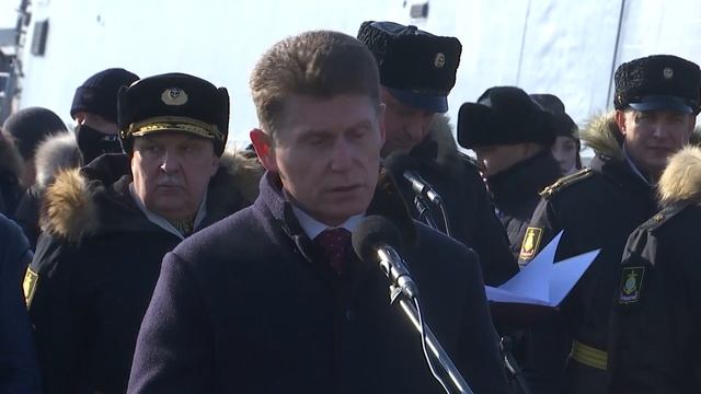 Подъем Андреевского флага на новом корвете «Герой Российской Федерации Алдар Цыденжапов» смотреть онлайн