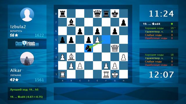 Chess Game Analysis: Alkar - Izbula2 : 1-0 (By ChessFriends.com) смотреть онлайн