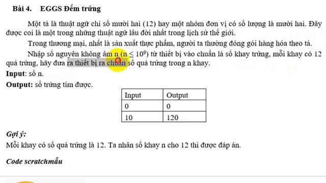 s eggs - Học Scratch, python, pascal, C++ online смотреть онлайн