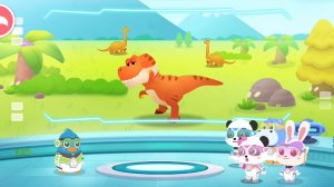 Малыши Панды лечат и кормят тираннозавра Рекса | Мультик для детей