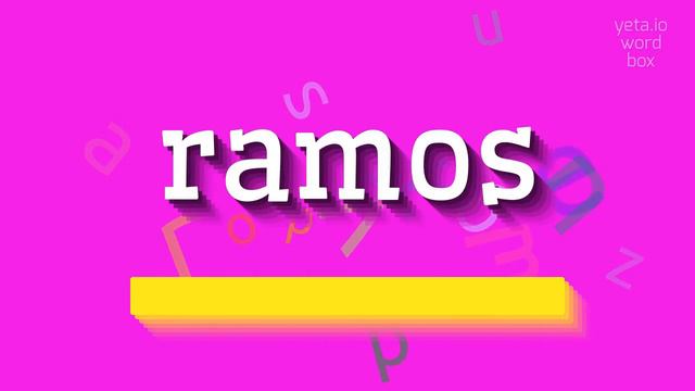 RAMOS - HOW TO PRONOUNCE RAMOS? #ramos смотреть онлайн