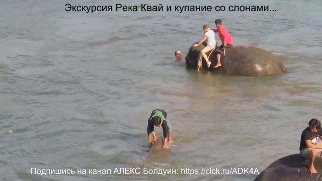 Тайланд купание со слонами Экскурсия по реке Квай Тайланд Канчанабури