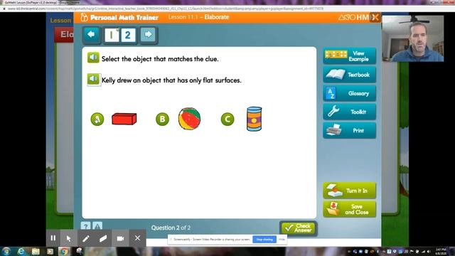 Completing a lesson in ThinkCentral Personal Math trainer and turning it in, or saving it! смотреть онлайн