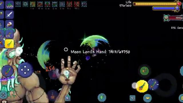 Terraria 1.4.4.5(mobile) - For The Worthy Master Mode Moon Lord vs Full Melee смотреть онлайн