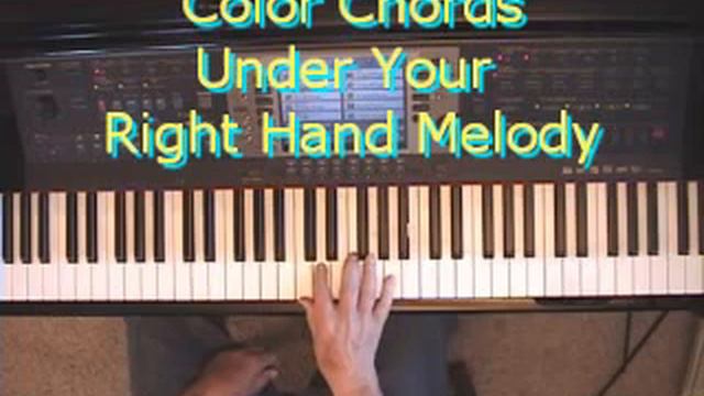 Piano Lesson: How To Put "Color Chords" Under Your Right Hand Melody смотреть онлайн