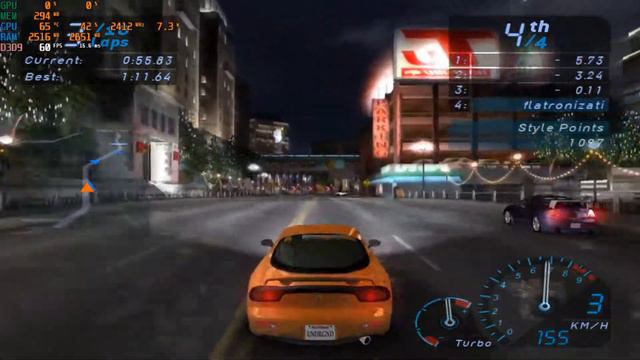 Need for Speed Underground on HIGHT settings (on GPD WIN 2), на ВЫСОКИХ настройках (на GPD WIN 2) смотреть онлайн