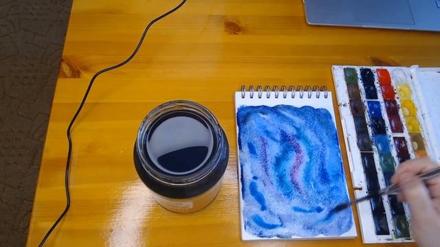 Как рисовать акварелью звездное небо. смотреть онлайн