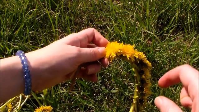 Как сплести ВЕНОК из ОДУВАНЧИКОВ DIY смотреть онлайн