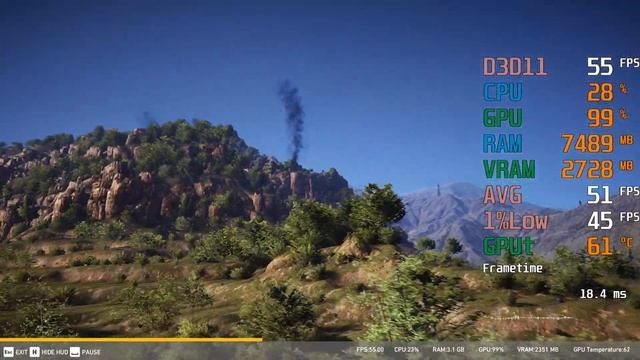 GeForce GTX 1050 ti -- Intel Core i5-10400F -- Tom Clancy's Ghost Recon Wildlands Benchmark смотреть онлайн