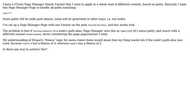 Drupal: How to get Page Manager to react on path alias before node/%node? смотреть онлайн
