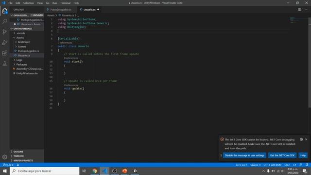 Enviar datos de Unity (WebGL) a Firebase смотреть онлайн