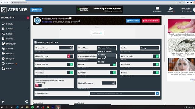 Minecraft Server Nasıl Kurulur? (Aternos Server Kurma 2023 GÜNCEL!) [ATERNOS - TLauncher - TLegacy] смотреть онлайн