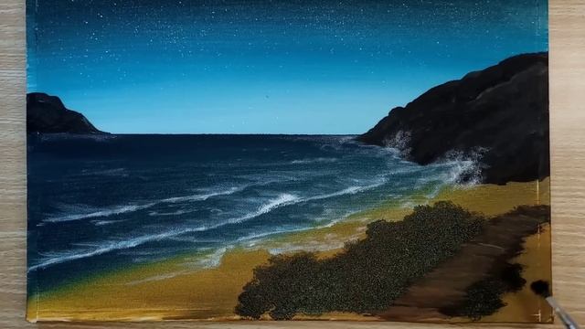 Flowery Path To The Beach / Acrylic Painting For Beginners смотреть онлайн