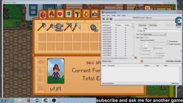 Stardew Valley Infinite Items Cheat Engine смотреть онлайн