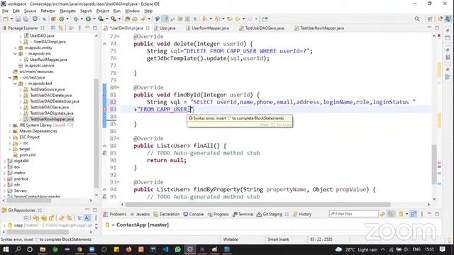 Java Spring RowMapper Day 9 смотреть онлайн