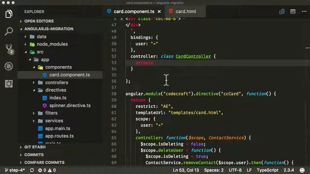 EP 6.1 - AngularJS Migration / Step 4 - Componentify / Directives To Components смотреть онлайн