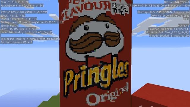 #levelpringles #skillzpozzi самая большая банка принголс 235 блоков в верх в майнкрафте