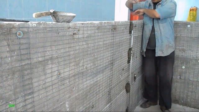 Обмаячивание стен бассейна под штукатурку для кафеля / plaster beacons in the pool bowl смотреть онлайн