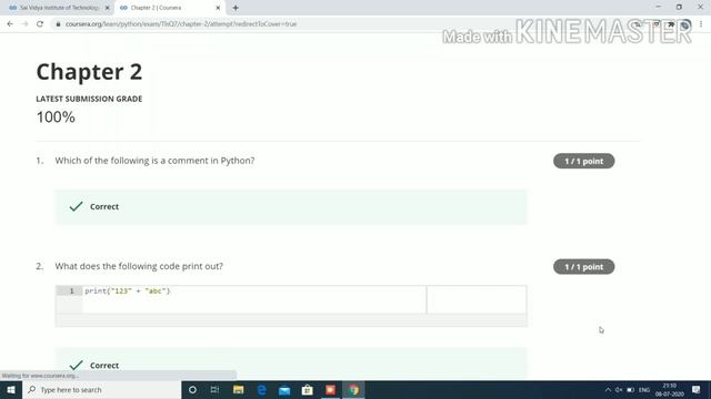 ALL QUIZ ANSWERS | PROGRAMMING FOR EVERYBODY (GETTING STARTED WITH PYTHON) | COURSERA смотреть онлайн