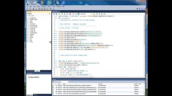 SQL Script In Workbench
