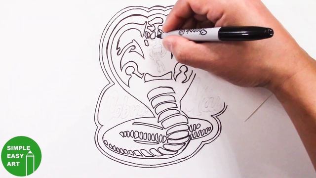 Drawing the Cobra Kai Sign смотреть онлайн