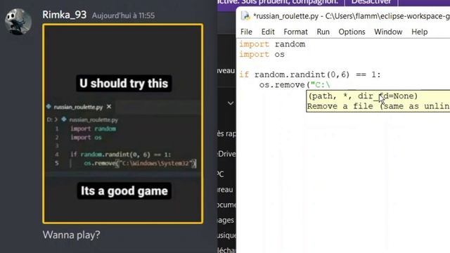 RUSSIAN ROULETTE PYTHON SYSTEM32 2022 NO FAKE смотреть онлайн