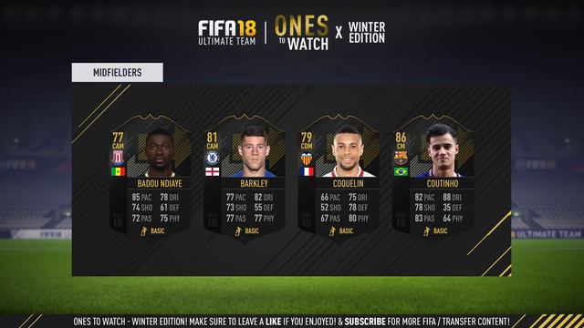 ONES TO WATCH WINTER EDITION! w/ AUBAMEYANG, COUTINHO & SANCHEZ! | FIFA 18 ULTIMATE TEAM смотреть онлайн