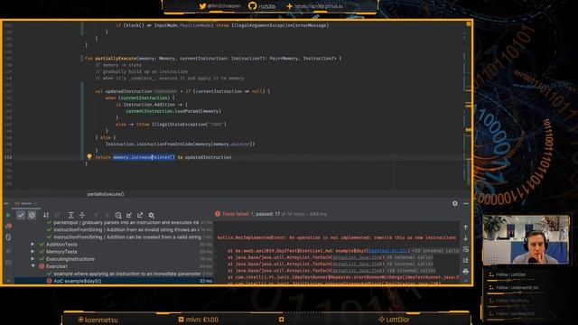 LiveCoding Advent of Code Day 5 in Kotlin - Part 2 [2019-12-10] смотреть онлайн