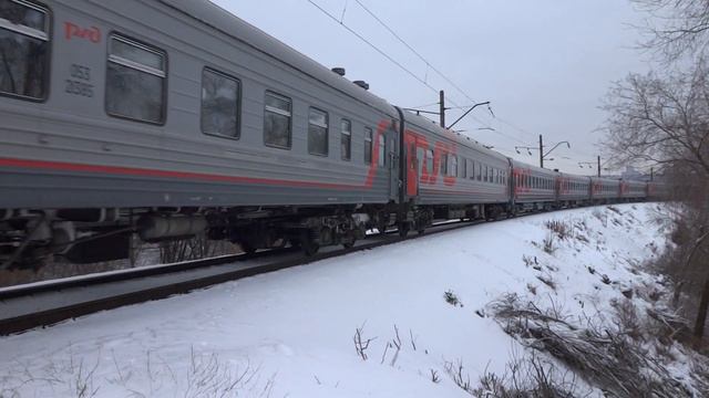 ЭП1М-640 с поездом №203 Нальчик — Москва. смотреть онлайн