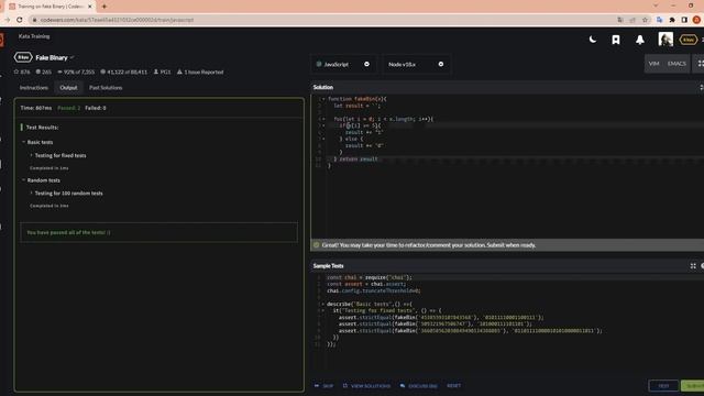 Как решить задачу Fake Binary ? / Codewars JavaScript 8kyu смотреть онлайн