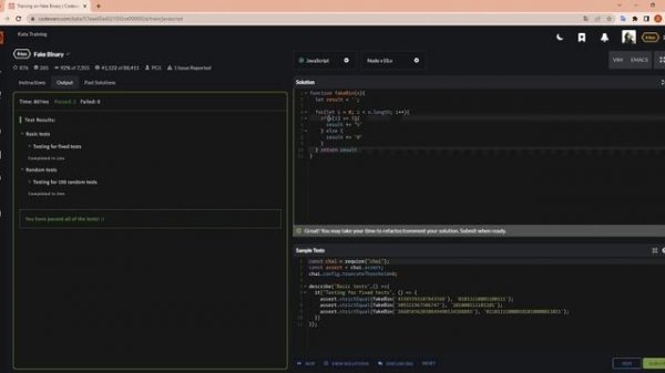 Как решить задачу Fake Binary ? / Codewars JavaScript 8kyu