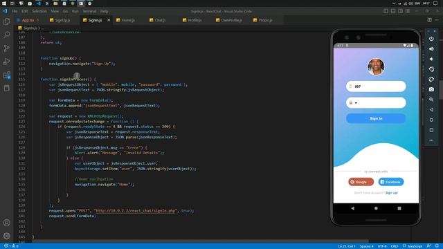 EZ Chat | Chat App made with React Native | Android | Sign In UI смотреть онлайн